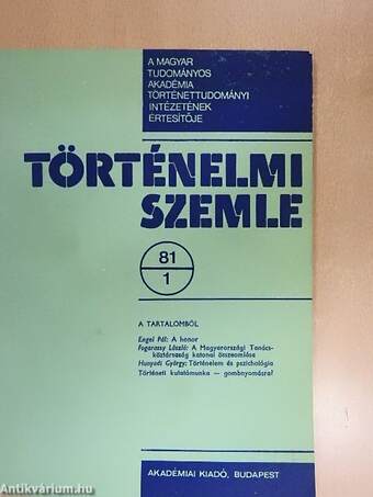 Történelmi Szemle 1981/1-4.