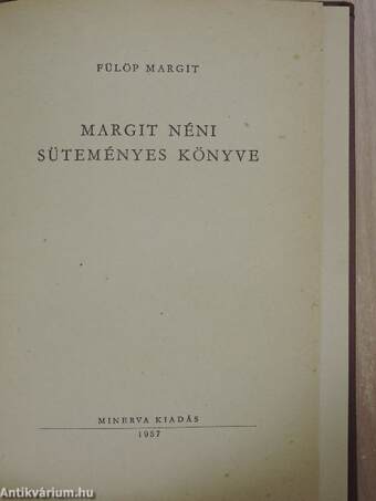 Margit néni süteményes könyve
