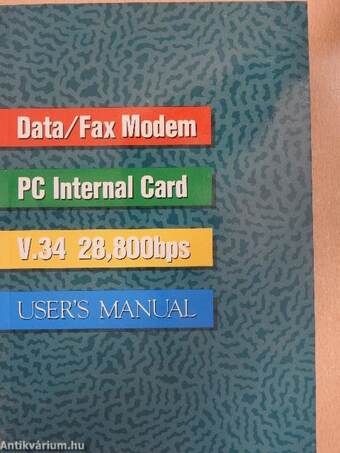 V.34 28,800 bps Internal Data/Fax Modem Card