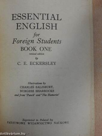 Essential English for Foreign Students Book 1.