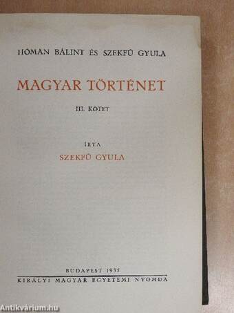 Magyar történet III.