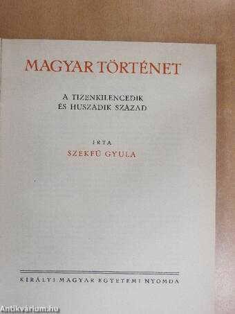 Magyar történet VII.