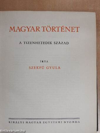 Magyar történet V.