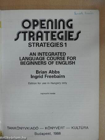 Opening Strategies - Students' Book