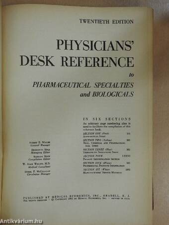 Physicians' Desk Reference 1966