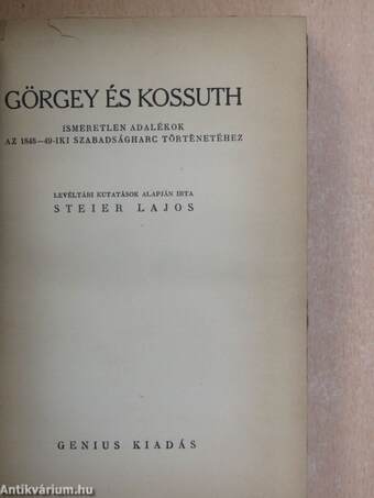 Görgey és Kossuth (rossz állapotú)