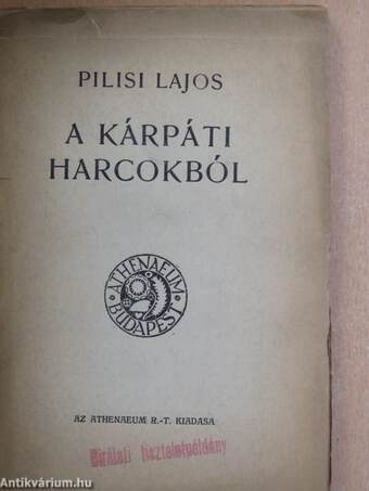 A kárpáti harcokból (rossz állapotú)