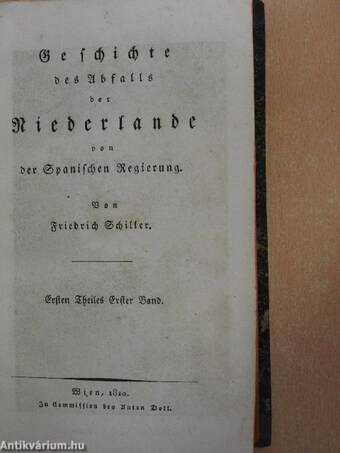 Friedrich Schillers Sämmtliche Werke XI. (gótbetűs) (töredék)