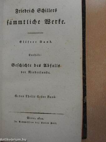 Friedrich Schillers Sämmtliche Werke XI. (gótbetűs) (töredék)