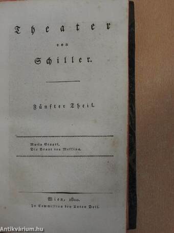 Friedrich Schillers Sämmtliche Werke V. (gótbetűs) (töredék)