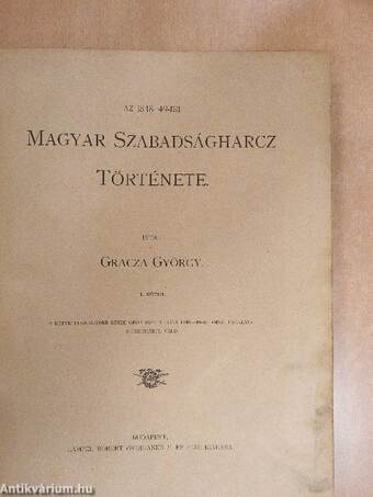 Az 1848-49-iki magyar szabadságharcz története I. (töredék)