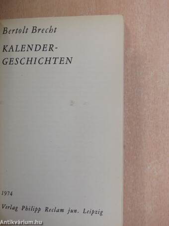 Kalendergeschichten