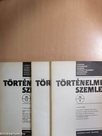 Történelmi Szemle 1976/1-4. szám