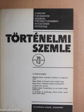 Történelmi Szemle 1976/1-4. szám