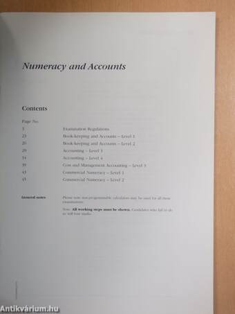 Numeracy and Accounts