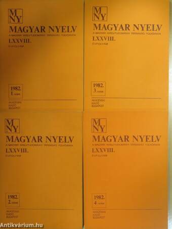 Magyar Nyelv 1982/1-4.