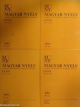 Magyar Nyelv 1983/1-4.
