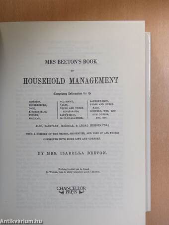 Mrs Beeton's Book of Household Management