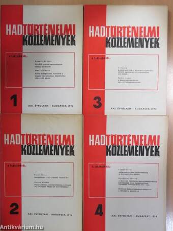 Hadtörténelmi Közlemények 1974/1-4.