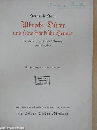 Albrecht Dürer und seine fränkische Heimat (gótbetűs)