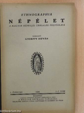 Ethnographia - Népélet 1939/1-4.