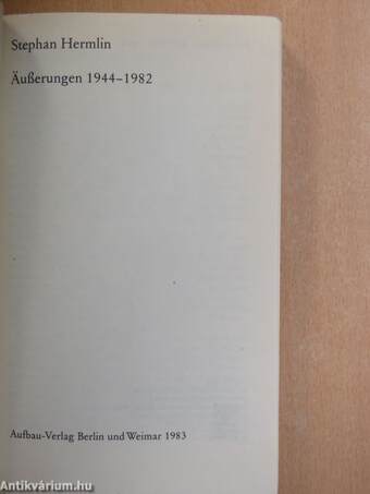 Äußerungen 1944-1982