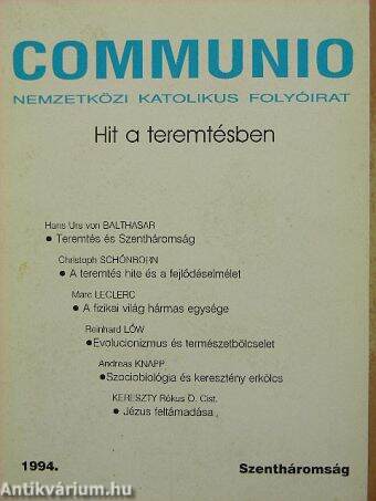 Communio 1994. Szentháromság