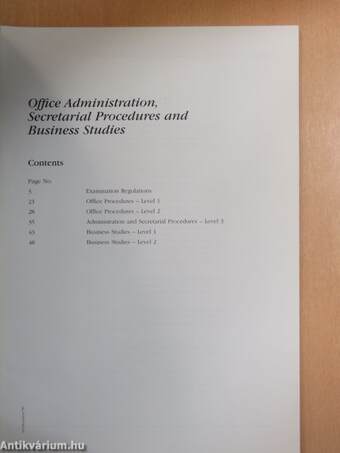 Office Administration, Secretarial Procedures and Business Studies