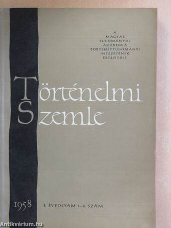 Történelmi Szemle 1958/1-4.