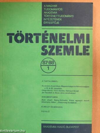 Történelmi Szemle 1987-88/1-4. 