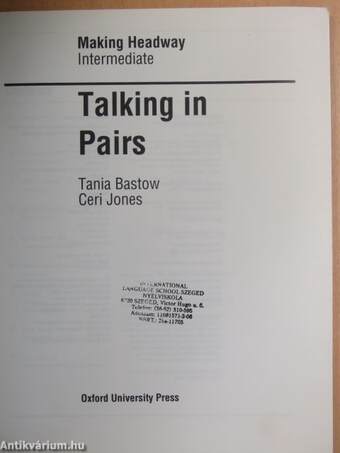 Talking in Pairs - Intermediate