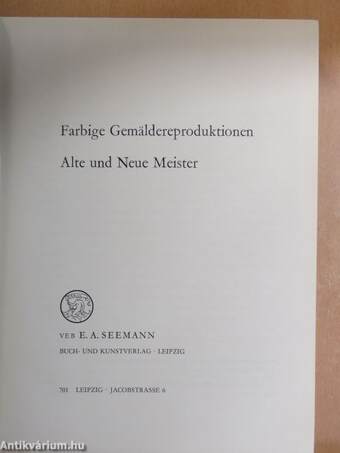 Farbige Gemäldereproduktionen (Seemann-katalog)