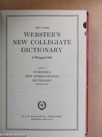 Webster's New Collegiate Dictionary