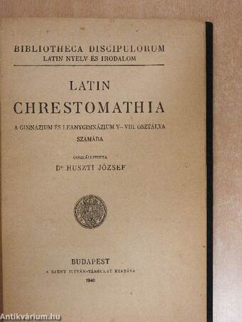 Latin chrestomathia