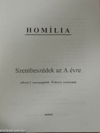 Homília 1999/1.