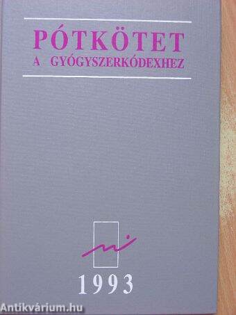 Pótkötet a Gyógyszerkódexhez '93