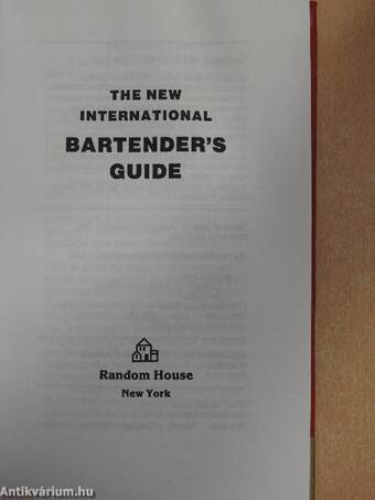 The New International Bartender's Guide