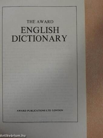 The Award English Dictionary