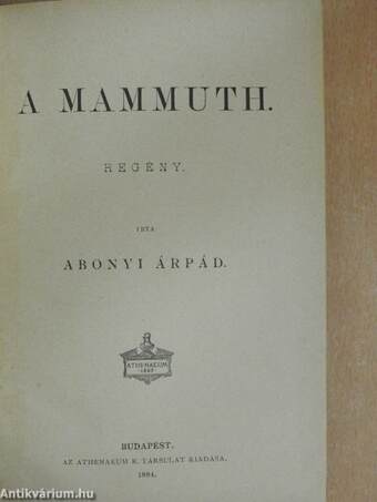 A mammuth/Két leány regénye