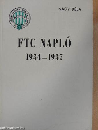 FTC Napló 1934-1937