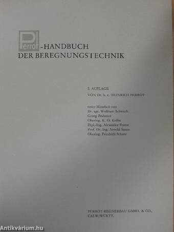 Perrot-Handbuch der Beregnungstechnik