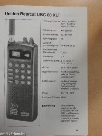 UKW-Sprechfunk Scanner Handbuch