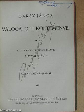 Garay János válogatott költeményei