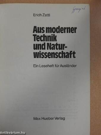 Aus moderner Technik und Naturwissenschaft