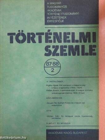 Történelmi Szemle 1987-88/2.