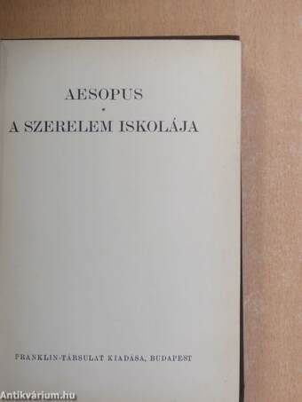 Aesopus/A szerelem iskolája