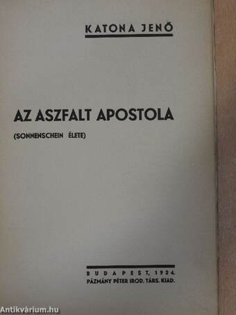 Az aszfalt apostola