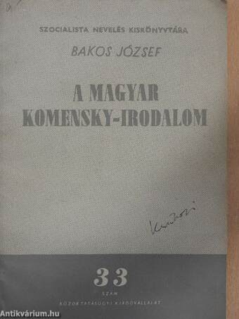A magyar Komensky-irodalom