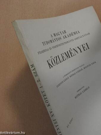 A Magyar Tudományos Akadémia Filozófiai és Történettudományi Osztályának közleményei 1966/1-4.