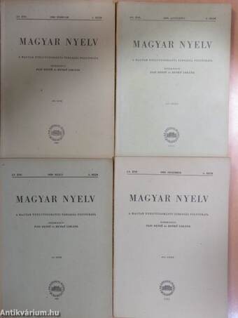 Magyar Nyelv 1959/1-4.